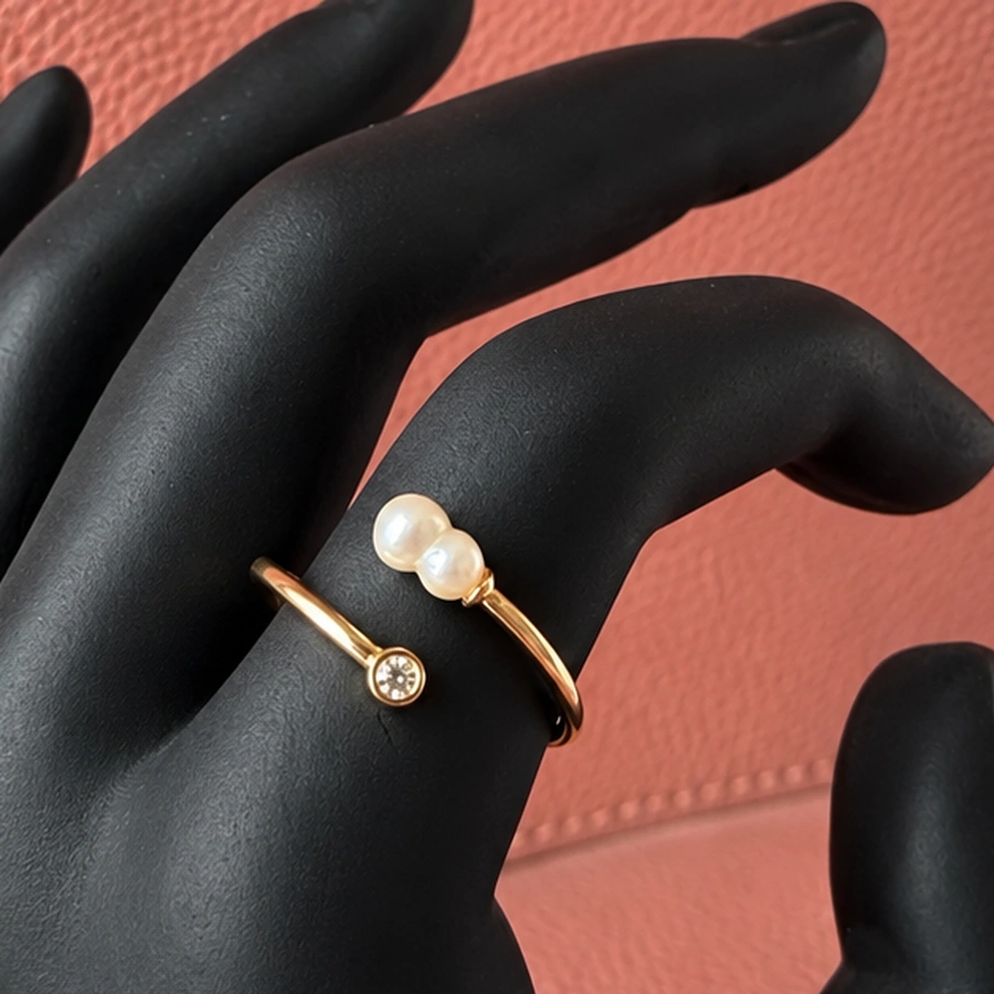 Natural Pearl and Dimond Ring
