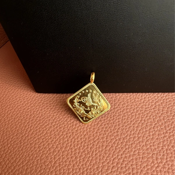 Original 1/2 Lira Squared Pendant 
